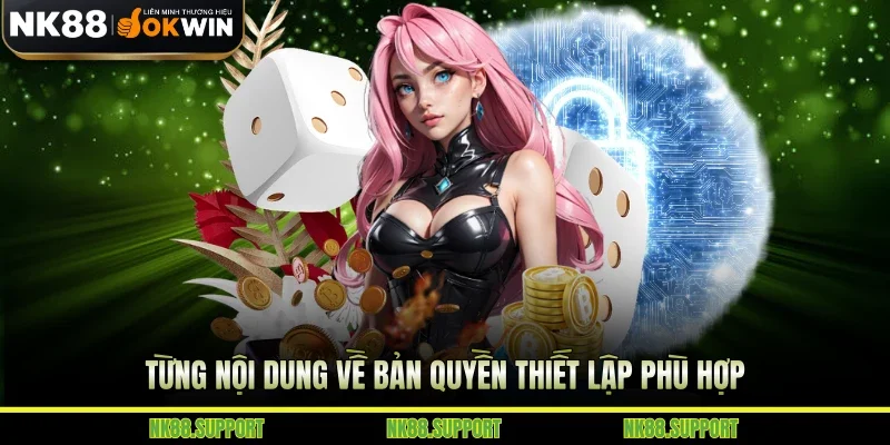 Từng nội dung về bản quyền thiết lập phù hợp